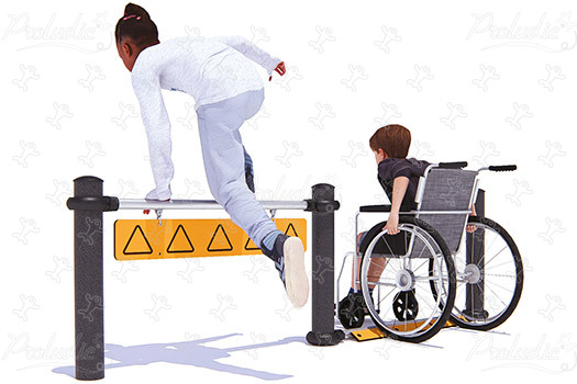 Inclusive Elevated Path J5932® playgrounds acti’fun acti’ninja image 3d