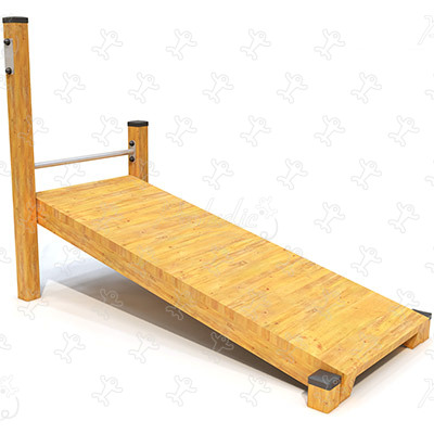 Senior Timber Abs Bench JPS13-S sport and fitness acti’fun trim trails image 3d