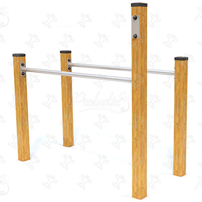 Senior Timber Parallel Bars JPS15-S sport and fitness acti’fun trim trails image 3d