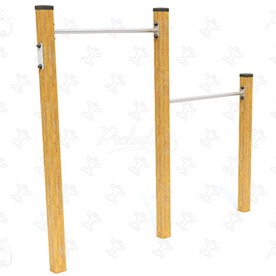 Senior Timber Horizontal Bars JPS19-S sport and fitness acti’fun trim trails image 3d