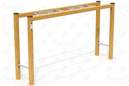 Junior Timber Monkey Bars JPS21-J sport and fitness acti’fun trim trails image 3d