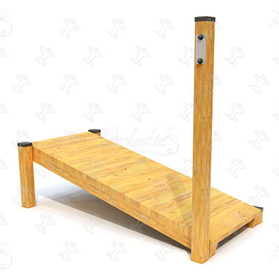 Timber Springboard JPS23 sport and fitness acti’fun trim trails image 3d