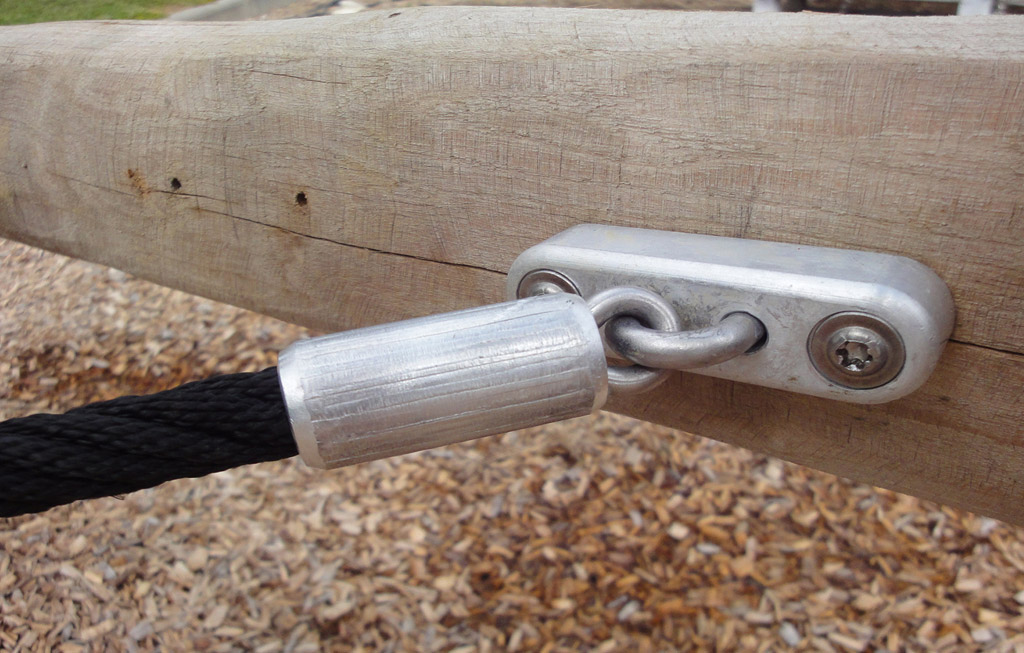 The fixings for the nets