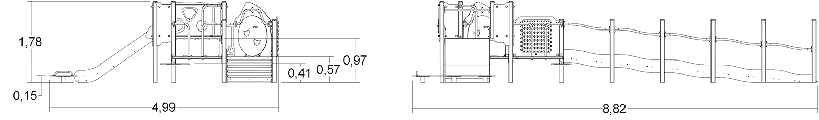 Ka'Yop Inclusive Ramp J56007® playgrounds multiplay equipment kanopé image side view