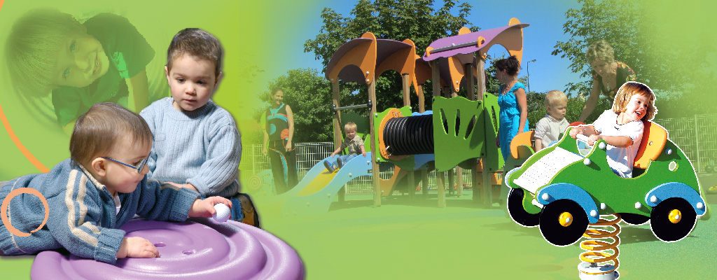 Bandeau Montage of images for TIBOO range of play equipment