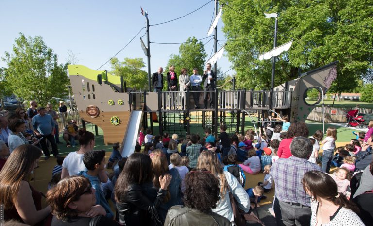 A new play area has been opened in the Navy Garden in Rochefort (France)