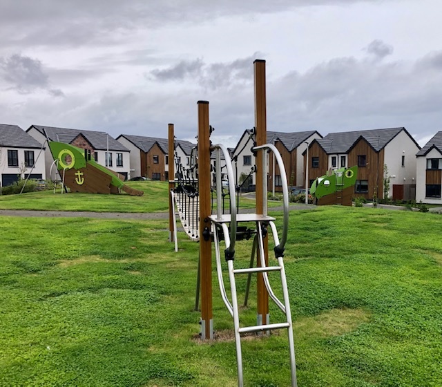 Open housing development playground