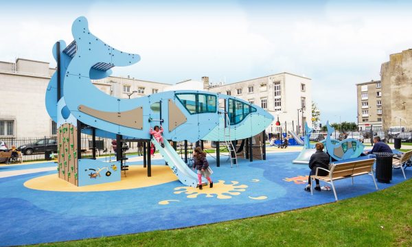 A whale-themed play area in Boulogne-sur-Mer (France)
