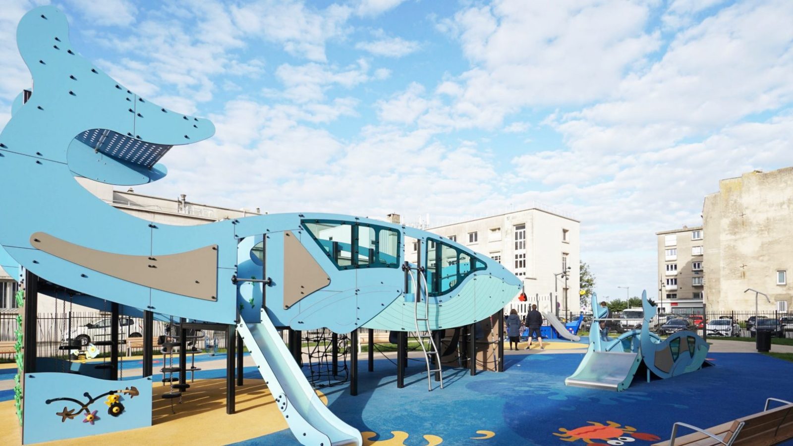 A whale-themed play area in Boulogne-sur-Mer (France)