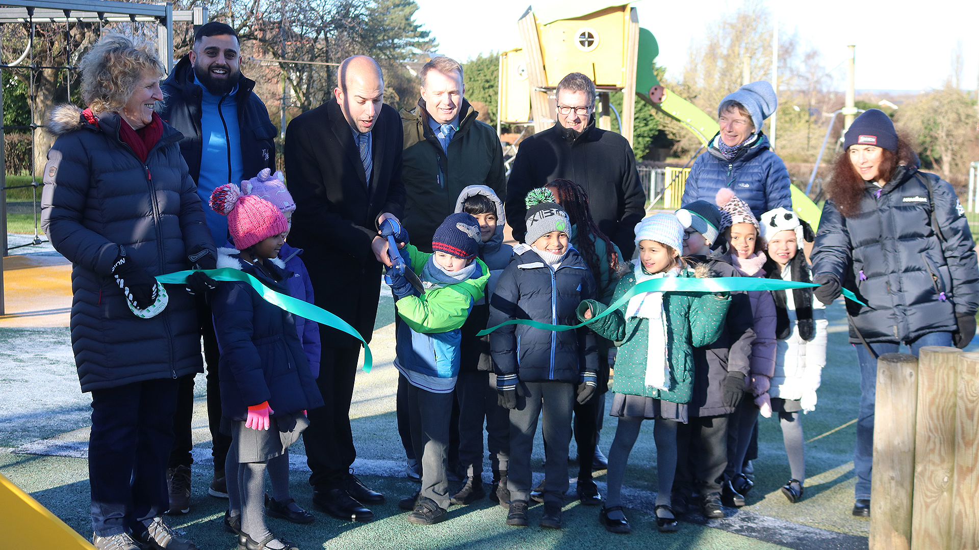 Boundary Road Play Area, West Bridgford was reopened by Councillor Wheeler of Rushcliffe Borough Council